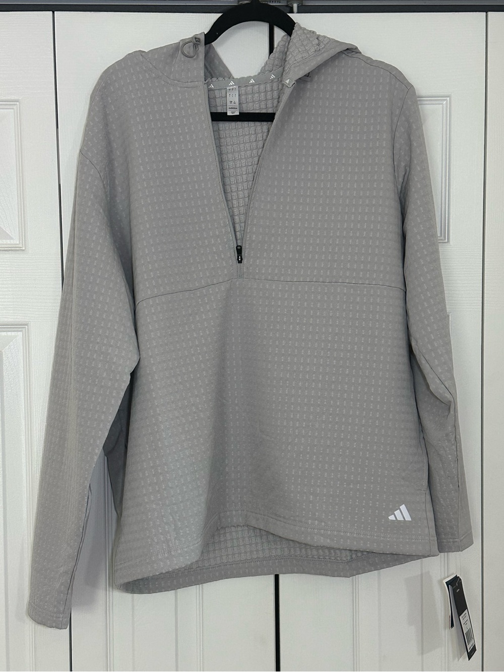 Adidas 1/2 Zip Windbreaker Golf Hoodie Men’s Large NWT Gray Performance Pullover - Picture 5 of 7